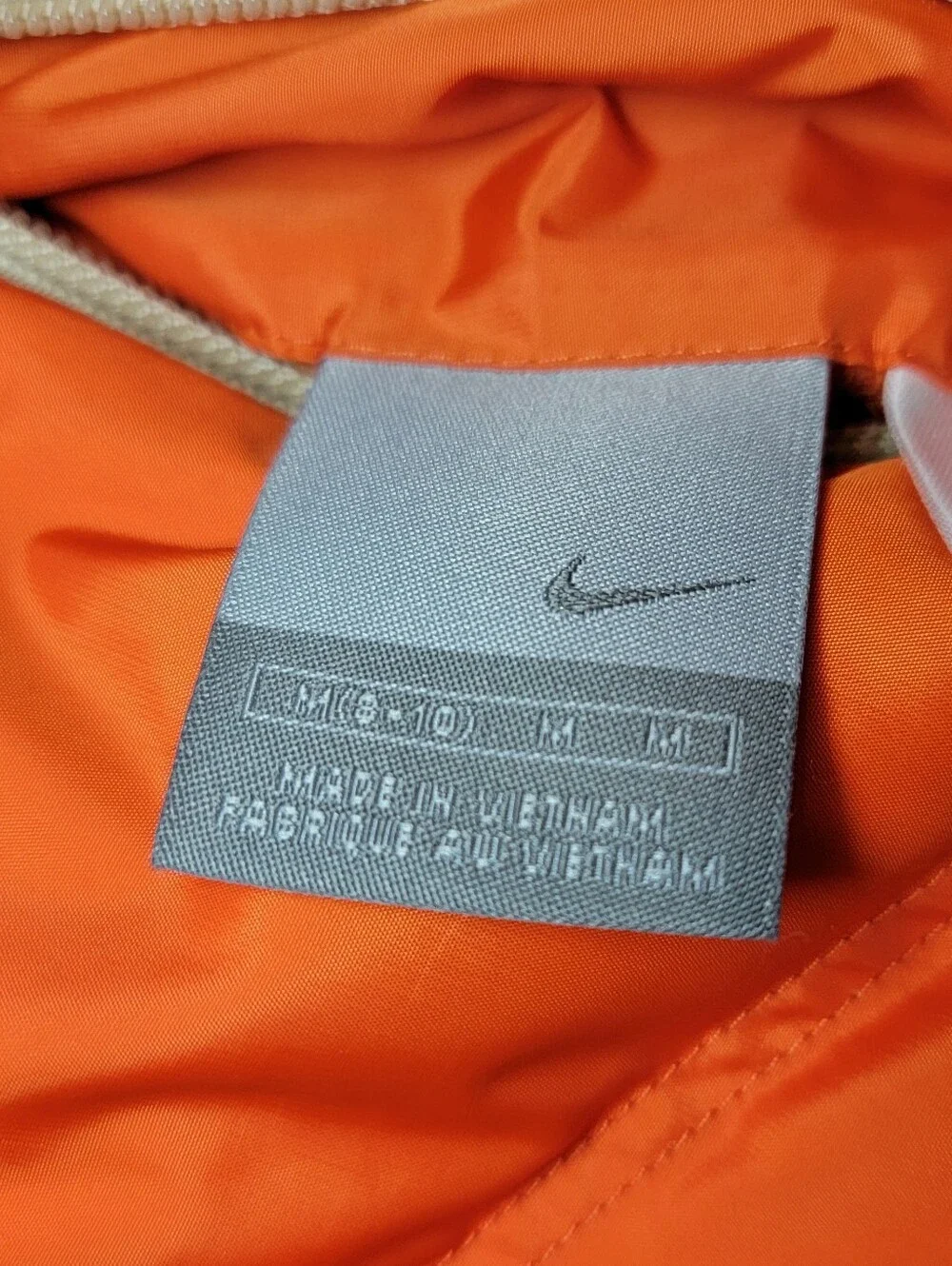 Nike orange puffer